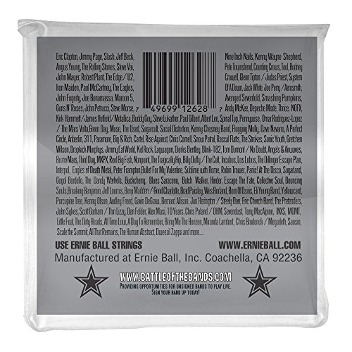 Ernie Ball P02628 Slinky Cordes filées en nickel pour guitare électrique à 9 cordes, calibre 9-105 - Les Beatles, Paul McCartney, John Lennon, RIngo Starr, George Harrison Ernie Ball P02628 Slinky Cordes filées en nickel pour guitare électrique à 9 cordes, calibre 9-105 – Image 4