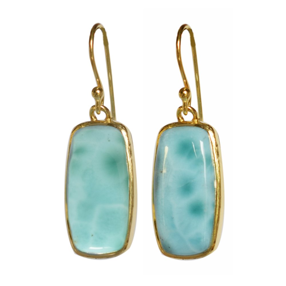 Larimar Handmade 925 Sterling Silver Gold Rhodium Plated Boho Handmade Dangle Drop Earrings Jewelry Gifts (B09HN23CJV) Amazon Price History, Amazon Price Tracker
