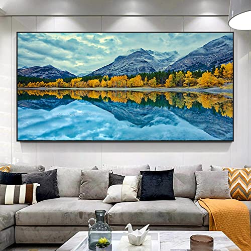 Toile murale grand format pour habiller un mur blanc vide de salon 50x100cm
