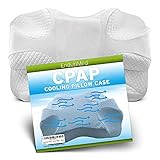 EnduriMed CPAP Pillow and EnduriMed CPAP Pillow Case - Cooling Fabric, Blue - Cooling Fabric, White