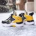 CERYTHRINA Boys Waterproof Ankle Boots Children Lightweight Winter Warm Faux Fur Fashion Sneakers Breathable Traines High Top Booties Outdoor Hook and Loop Walking Shoes for Kid Yellow