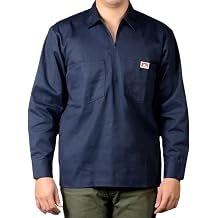 Ben Davis Mens Long Sleeve Striped Button-Up Work Shirt