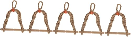 HOMSFOU Soporte para toallas de papel de cordel, soporte rústico para toallas de mano, soporte de papel higiénico de granja, anillo para toallas de