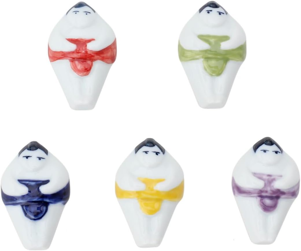 ワールドクリエイト(WORLD CREATE) おすもうさん Chopsticks Rest, ギフトセット, 5-color