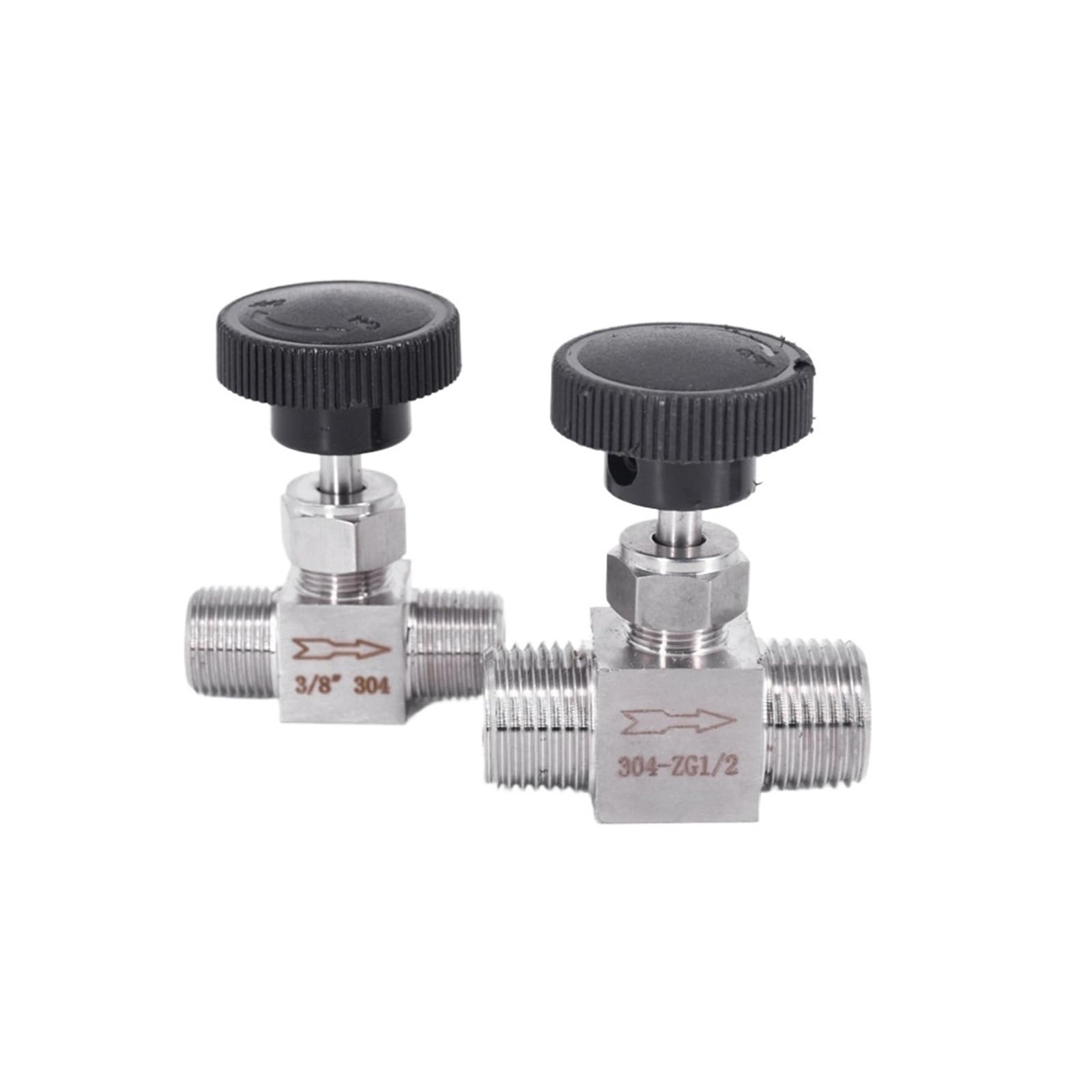 Vanne à pointeau 1/8 NPT en inox 304 pour contrôle du débit précis