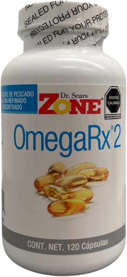Omega 3 RX2 La Zona Dr. Sears 120 CÁPSULAS 3,000 mg de EPA y DHA