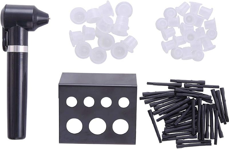 Misturador de Pigmentos para Tatuagem new star tattoo com 100 Hastes, 100 Copos e Suporte de Aço Inoxidável