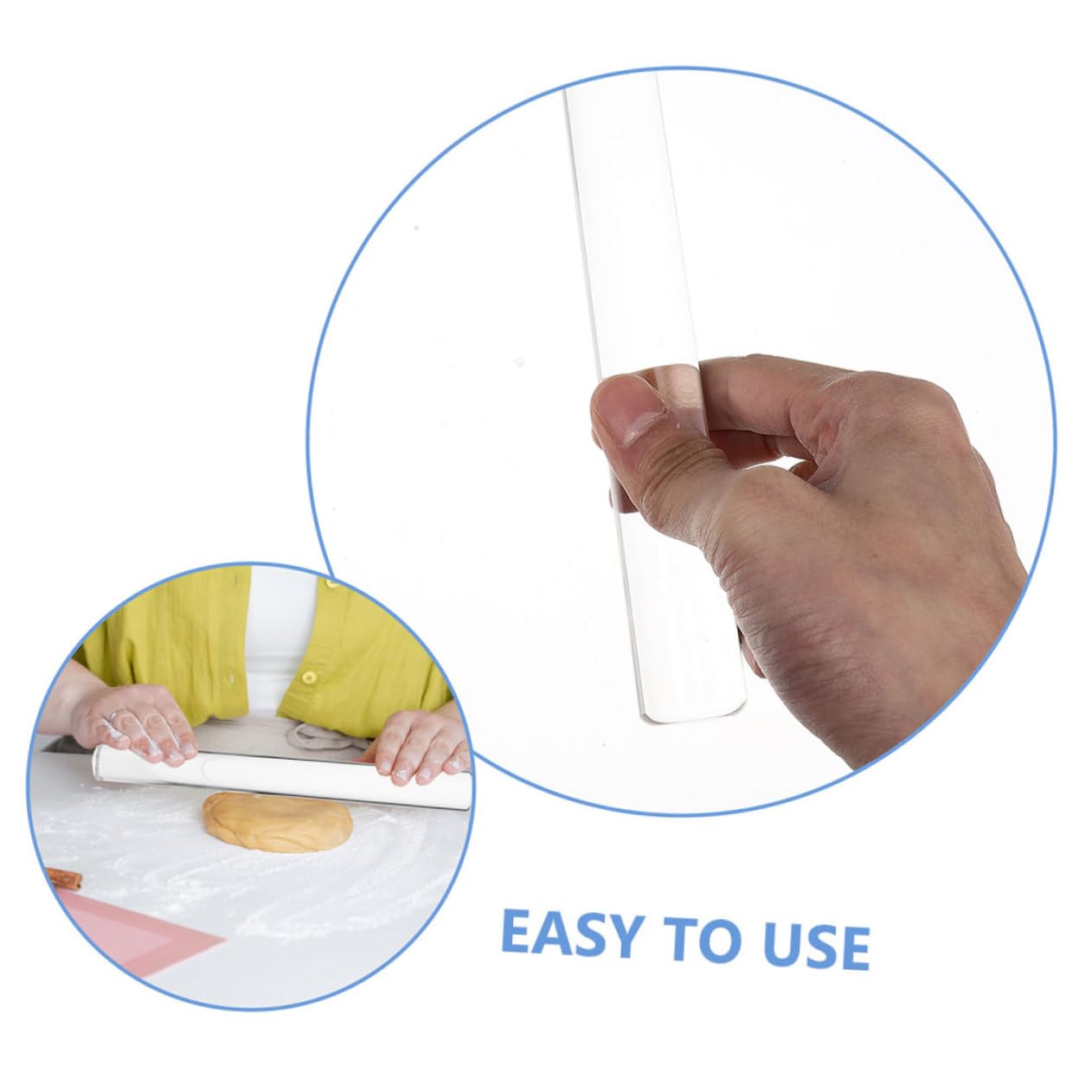 2 Pièces Fondant Rouleau À Pâtisserie Acrylique Antiadhésif Fondant Rouleau Pâte Rouleau Cuisine Décoration Outils pour Fondant Cookie Pâtisserie Pizza Argile Pâte