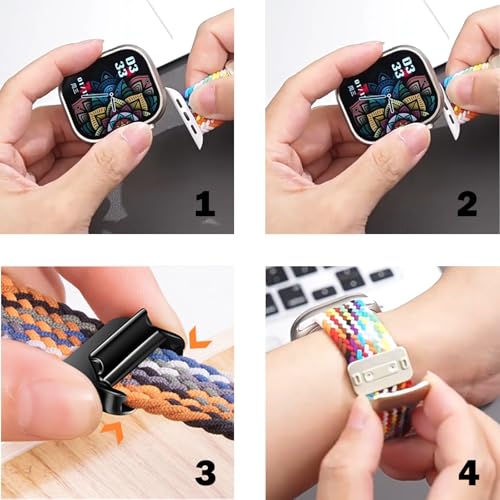 Correa para reloj deportivo de nylon trenzado miniatura 5