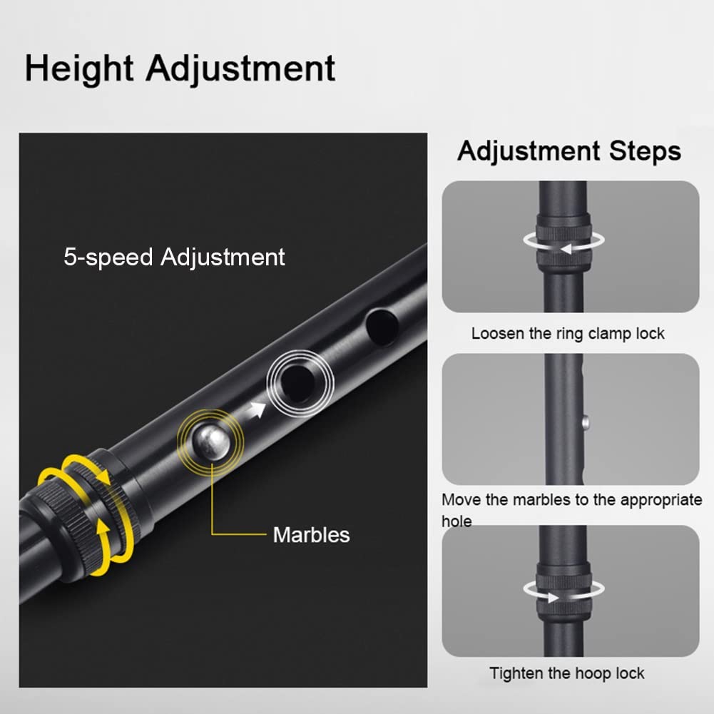 Ligeras Muleta Plegables para Hombres Mujeres,Regulables en Altura,Muleta de Codo Portátil con Agarres de Madera Ergonómicos y Construcción de Aluminio Fuerte(Soporta Hasta 200kg) ( Color : Zwart )