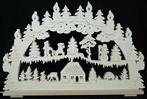 Montagnes légères de minerai décoration de fenêtre en bois 70cm
