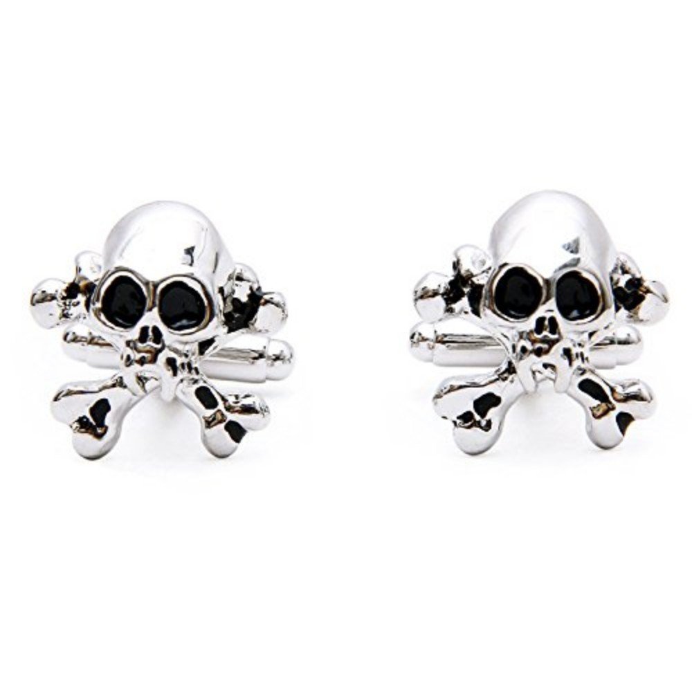 SS Skull Bone Stainless Steel Cufflinks for Men, Stainless Steel Copper