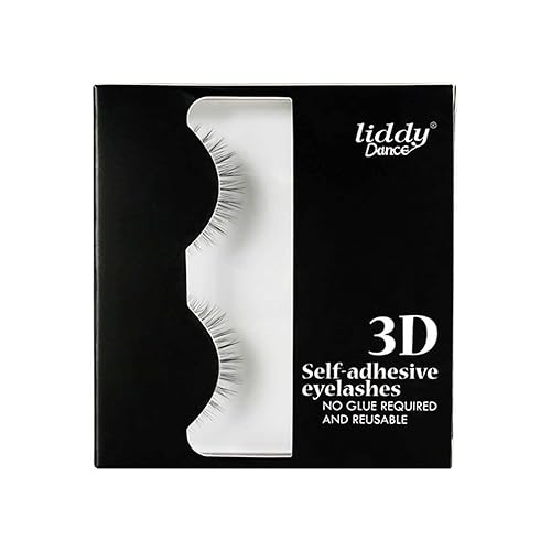 Pestañas postizas autoadhesivas para bigotes o pestañas, reutilizables, sin pegamento ni delineador de ojos, 2 pares de pestañas autoadhesivas