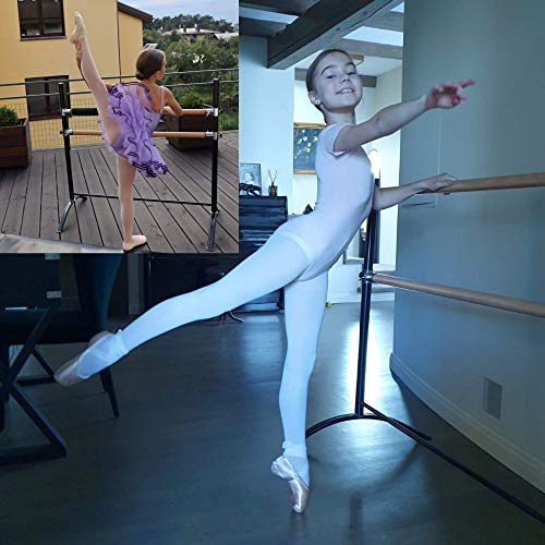 Artan Balance Ballet Barre Portable For Home Or Studio, Adjustable Bar For Stretch, Pilates, Dance Or Active Workouts, Single Or Double, Kids And Adults (Curved Leg Double Bar 4 Ft) #TOP2