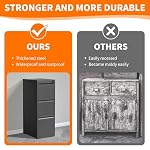 Metal File Cabinet with 3 Drawer Heavy Duty Locking File Cabinets Home Office Steel Black Filing Cabinet with Lock Vertical File Cabinets for Legal/Letter Size File,Assembly Required - Image 5