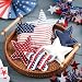 4th of July Stars Ornaments for Tiered Tray Decor - 6Pcs Patriotic Stuffed Fabric Stars - American Flag Red White and Blue Bowl Filler for Independence Day, Memorial Day Home Decorations