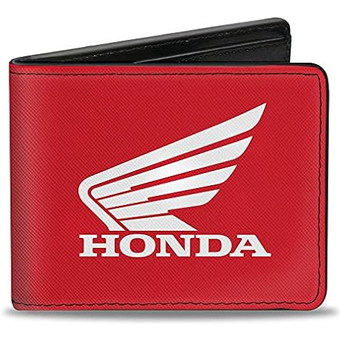 Buckle-Down Men's Wallet Honda Motorcycle Red/White Bi-Fold, Multi, One Size Cover