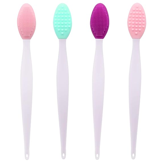 Lip Scrub Brush,2 in 1 DoubleSided Silicone Exfoliating