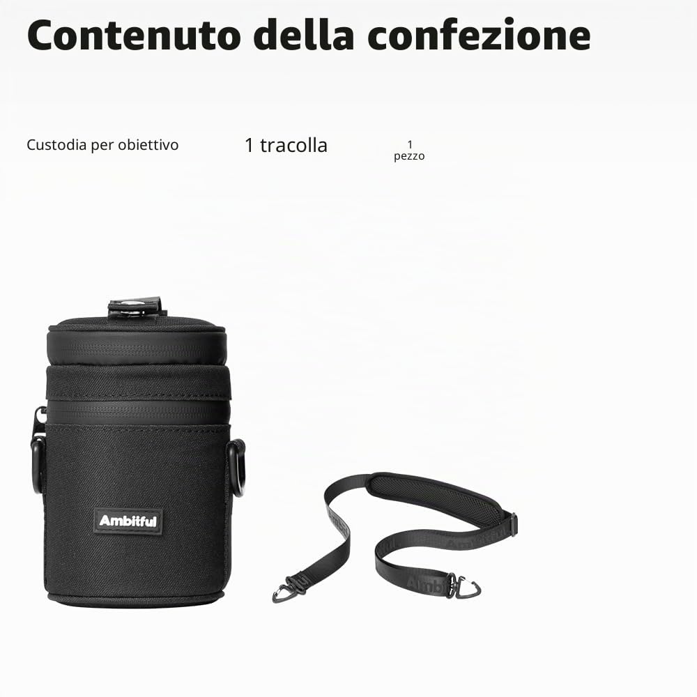 Ambitful Custodia Obiettivo Spessa, Impermeabile/Antipolvere/Antiurto per Sony Nikon Canon Fujifilm Tamron