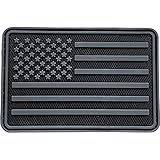 US American Flag Patch - Tactical PVS Rubber Patch with Loop Fastener & Hook for Military Uniforms, Hats, Backpacks & More
