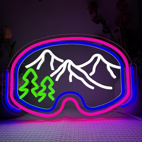 Symone Ski Goggles Neon Sign