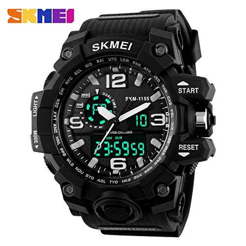 SKMEI Analog Digital Quartz Men's Watch with Silicone Strap - AD1155