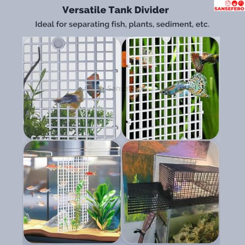 Image of Premier Plants 8MM Acrylic Aquarium Fish Tank Lid Cover Support Clip Clamp for Rimless Aquarium And Glass Top, Plastic Fish Tank Cover, Aquarium Hoods 6 Pieces (2 Pcs Grid Divider 6 Pieces 8 MM Holder)