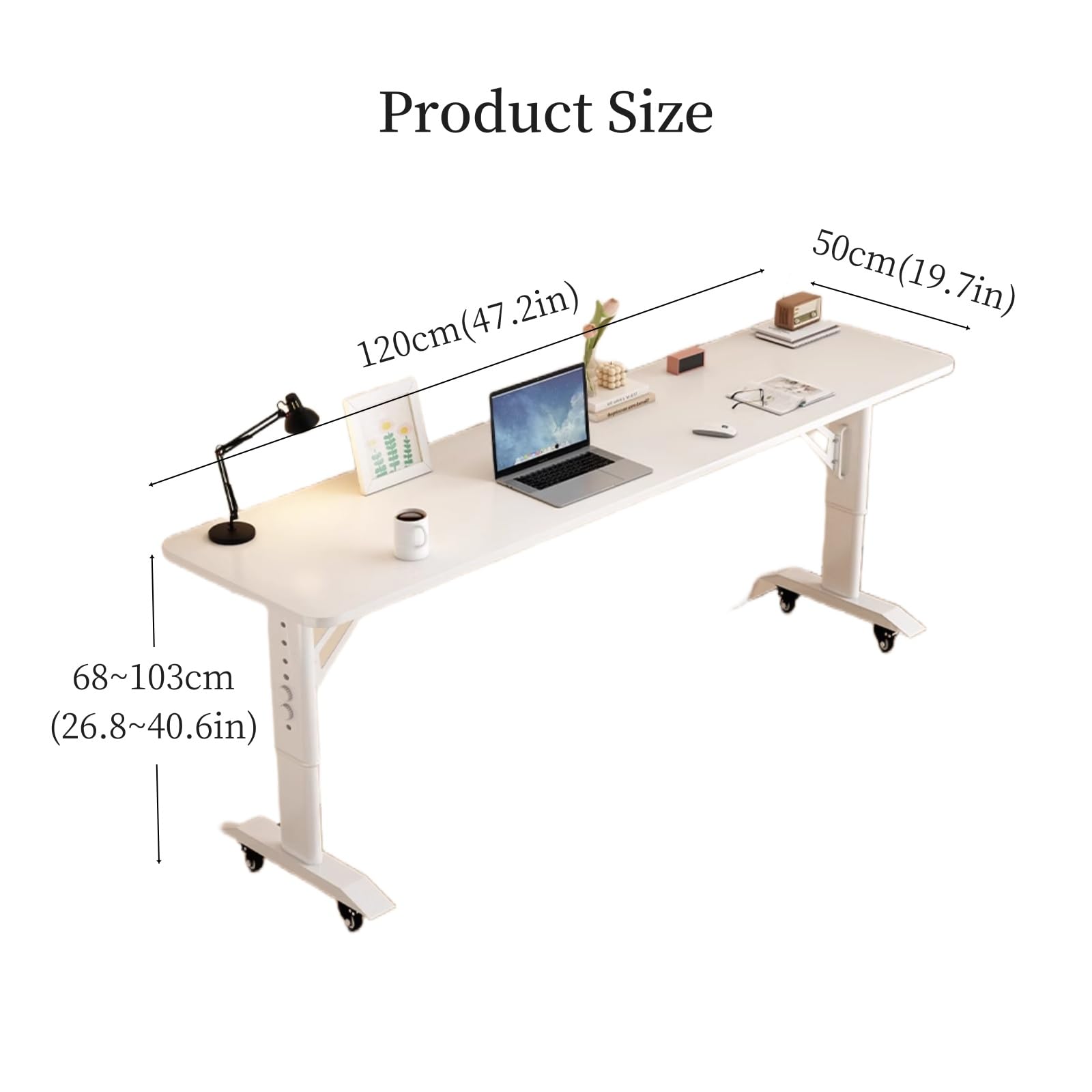 Bed Desk Overbed Table Overbed Table with Wheels Over The Bed Table Adjustable Table Adjustable Bed Height Adjustable Table Desk for Bed Desk On Wheels Solid Wood Panel