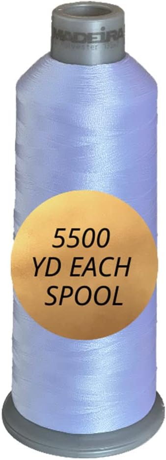 Madeira Embroidery Thread - 1801-1800 - Black and White Embroidery Thread - Embroidery Machine - Cone with GARIZZE Tape Measure - 2 Huge Spool of 5500Yd All Purpose Sewing