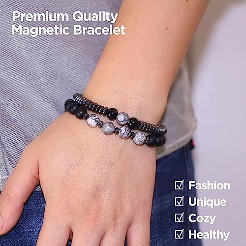 Stcorps7 Magnetic Healing Bracelet Arthritis, Stcorps7 Energy Healthy Jewelry Magnetic Therapy Sleep,Hematite Bracelet For Men Women thumb #6