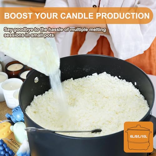 Derretidor de cera para fabricação de velas, capacidade de 6/8/10 L panela de derretimento de cera e
