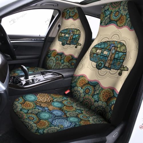 Fundas asientos caravana mandala de 52x138 cm para camiones y SUV f&aacute;ciles de instalar