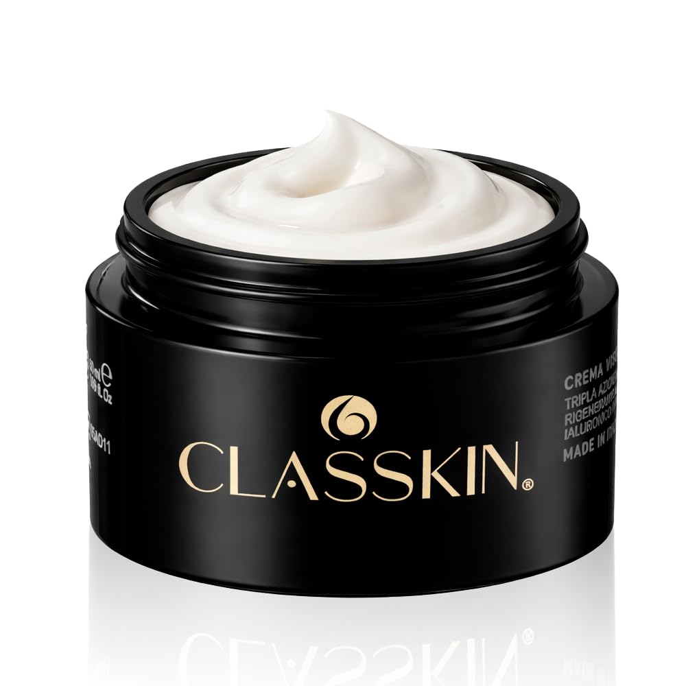 Classkin, Crema Viso Leggera Idratante Antirughe Rigenerante con Bakuchiol, Vitamina C, Acido Ialuronico e Niacinamide, Giorno e Notte per Pelle Luminosa,Uniforme e Tonica, Anti-Età Donna e Uomo,50 ml