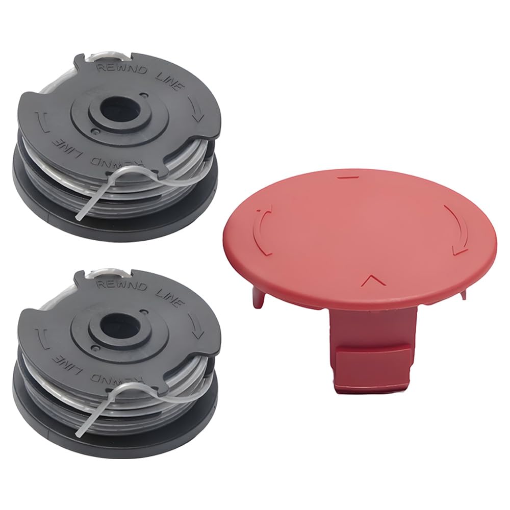 Txdzking 2 Trimmer Spool Line 1 Spool Cover Cap Compatible With Bosch Art 24/27/30/30-36 Li,1.6Mm X 6M Double Autofeed Nylon Spool Wire Replacement For F016800351