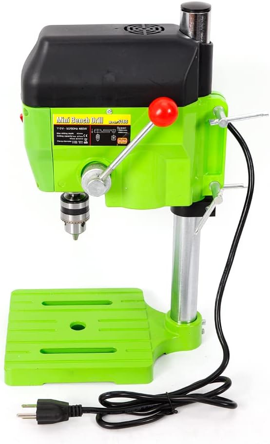 480W Mini Bench Top Drill Press 2 Speed Mini Electric Bench Drilling