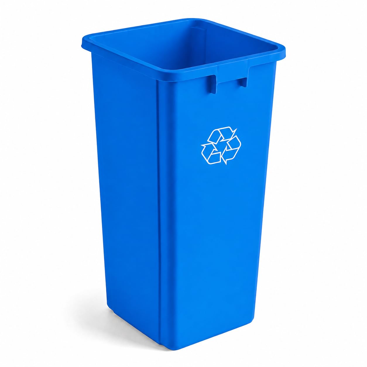 Square Recycling Bin by Glownary – 23 Gallon, 23.0 gallons, Resin, Blue, Model 475sq23blrec
