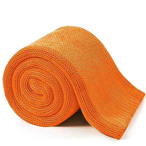 L'AGRATY Knitted Weighted Blanket - 48"x72" 12lbs Cooling Chunky Knit Heavy Blanket for Adults Braided Crochet Throw Thick Cable Yarn Knit Decorative No Beads Evenly Weighted Machine Washable