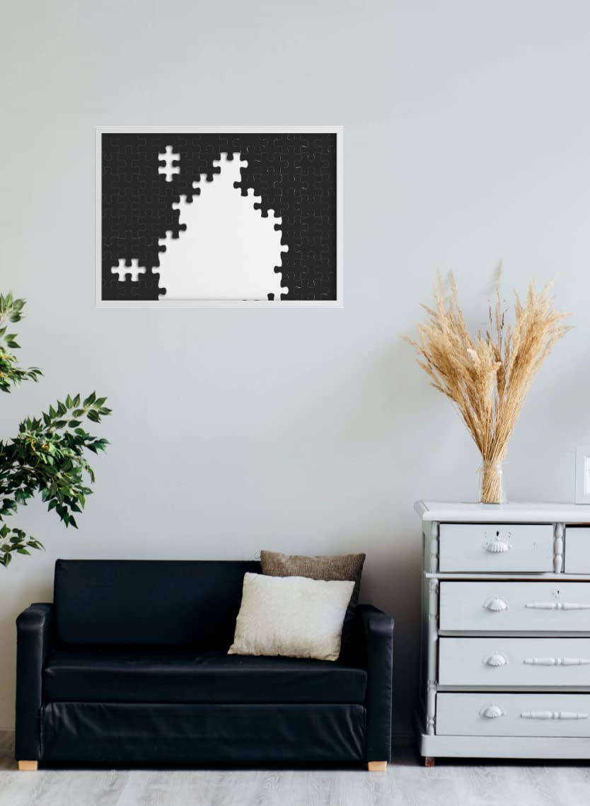 Marco para rompecabezas 50x70 cm compatible con Ravensburger 1000 (blanco) Marco de aluminio