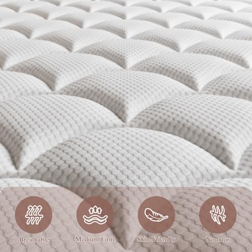 Image of SupremeSleep Full Size Mattress, 14 Inch Full Mattress in a Box, Innerspring Hybrid with Cooling Gel Memory Foam and Individually Wrapped Coils for Pressure Relief & Superior Support, Medium Firm