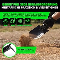 Rhino USA Klappspaten mit Hacke - Mini Spaten für Outdoor & Camping – Ansicht 4