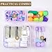 WELPIRT Clear Zipper Pouches,Hard Shell Zipper Case, Toiletry Bag for Travel, CLear Diaper Bag, Toiletry Pouch, Travel Organizer, Cosmetic Bag,Toy Storage Bins, Lavender, M+3S, Lavender