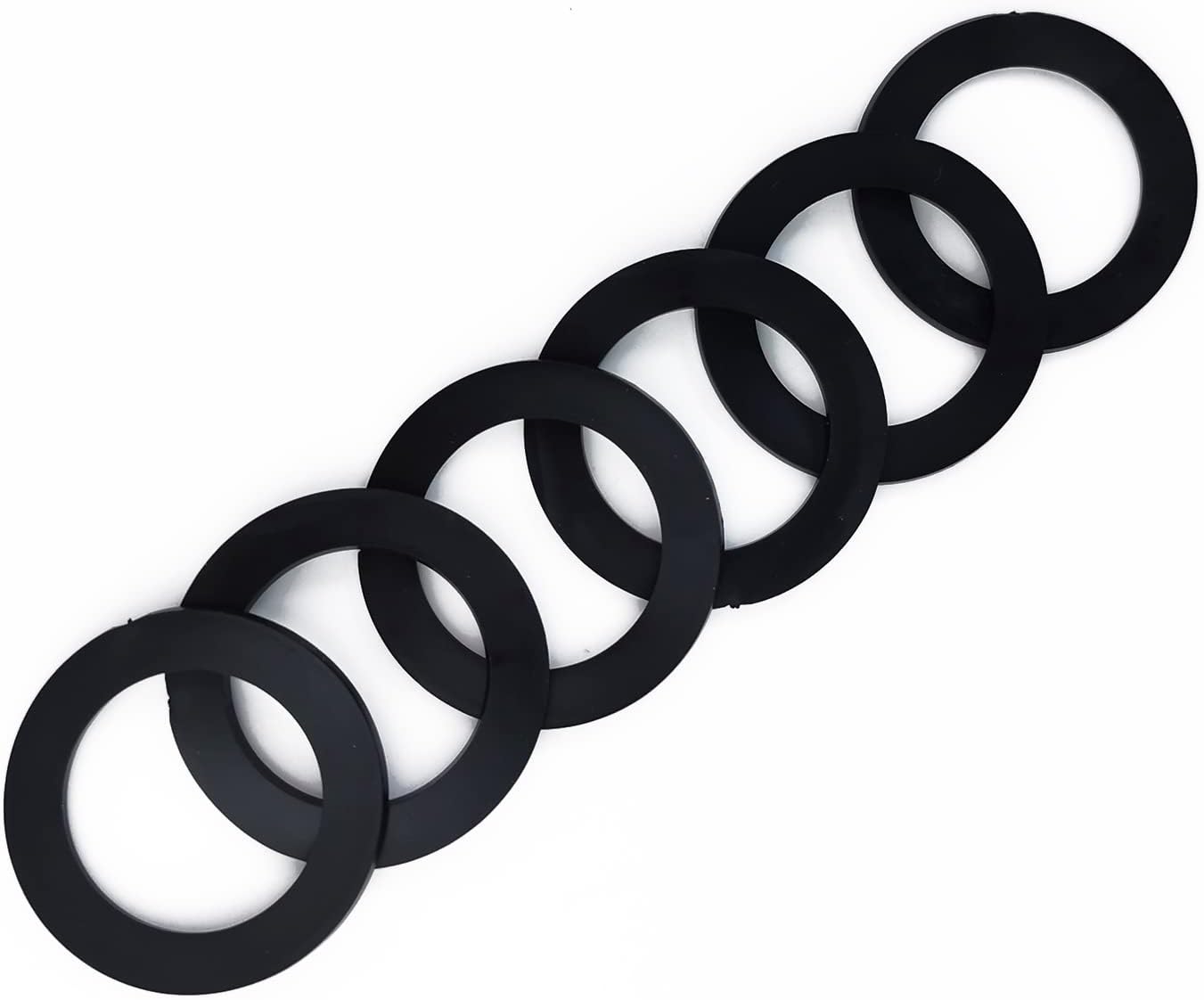 6 PCS Kitchen Sink Waste Pipe Blanking Cap Gasket 45mm Drain Gasket Drainer Seal Ring Rubber Washer for G 1-1/2" Fitting