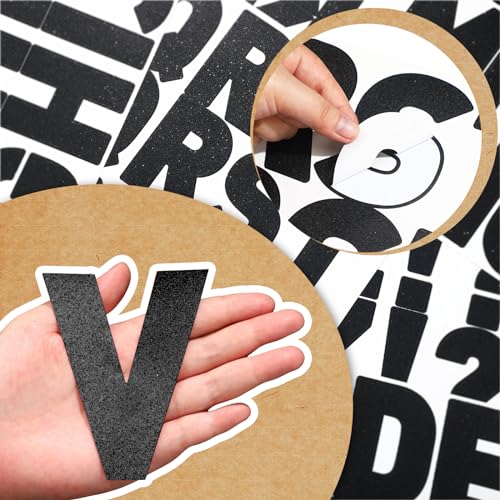 Image of Harloon 232 Pcs Large Glitter Letter Stickers, Black, 4 Inch