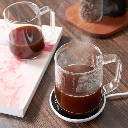 Juego de 2 tazas grandes de vidrio de 24 oz miniatura 5