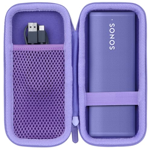 Image of Lebakort Hard Case Compatible with Sonos Roam 2 Portable Waterproof Speaker | Lightweight & Carry, Dustproof Storage, Travel Friendly, Portable for Daily Use, Purple Case