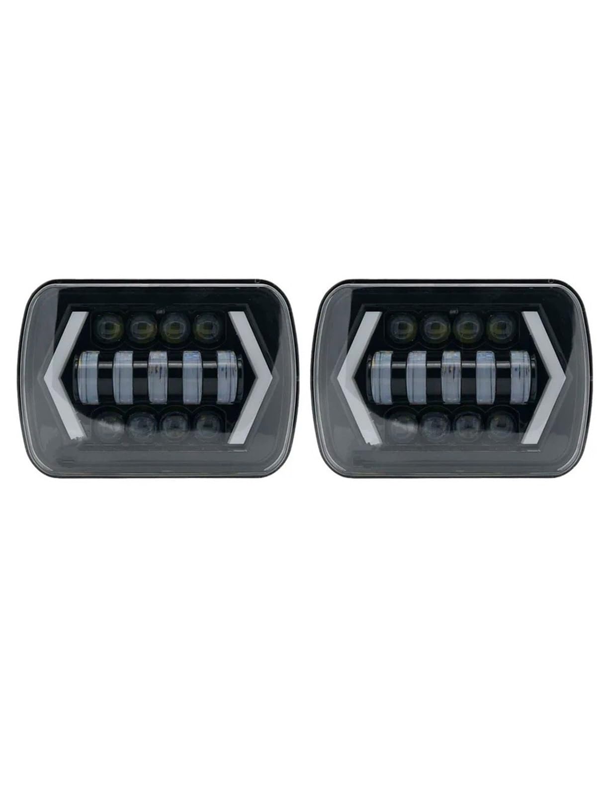 Indicatori Direzione Per Nissan 240SX (s13) H4 Faro Quadrato 90W 7x6'' 5X7 Faro LED Impermeabile Bianco DRL Ambra Indicatore Di Direzione