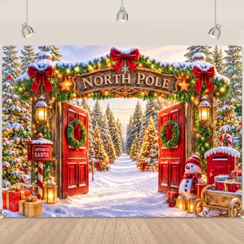 7X5ft Christmas Backdrop Decorations DROPS TO - image 1