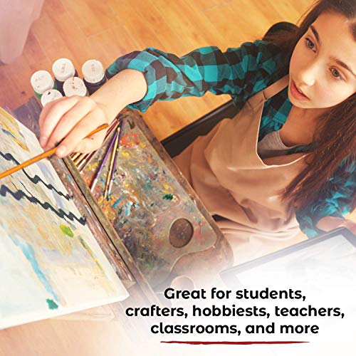 Academy Art Supply - 25 Piece Paintbrush All-Purpose Value Pack With Bristle, Nylon, Sponge, And Camel Hair Brushes For Acrylic, Oil, Watercolor, And Gouache #TOP3