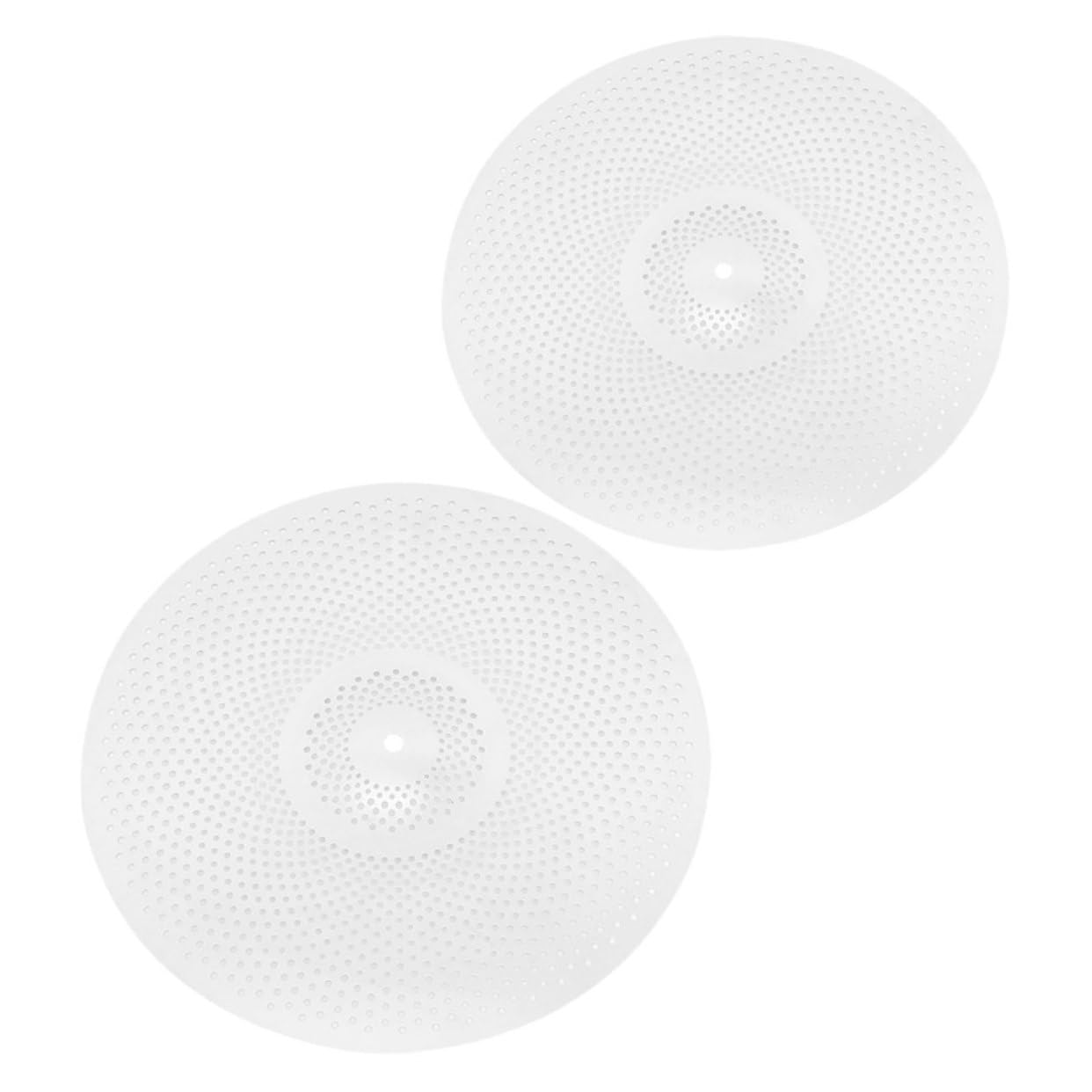 Sosoport Piatti per Batteria Silenziosi Piatto Muto Leggero Riduzione Vibrazioni 2 Pezzi in Lega Argento Set di Cimbali per Percussione Basso Volume