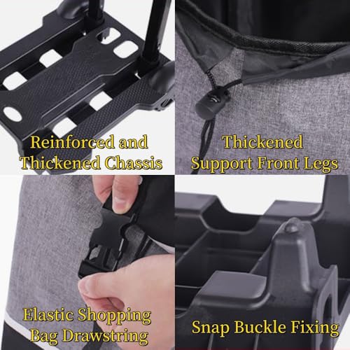 Carretilla plegable plástica con bolsa de almacenamiento azul miniatura 3